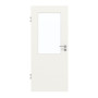 Frontansicht von GARANT Zimmertür Weißlack 9016 mit Lichtausschnitt LA-6