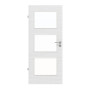 Frontansicht von LEBO Innentür Cotton Like Weiß ähnl. RAL 9016 Versio mit Lichtausschnitt LA 11