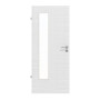 Frontansicht von LEBO Innentür Cotton Like Weiß ähnl. RAL 9016 Versio mit Lichtausschnitt LA 24 bandseitig