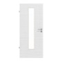 Frontansicht von LEBO Innentür Cotton Like Weiß ähnl. RAL 9016 Versio mit Lichtausschnitt LA 24 mittig