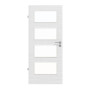 Frontansicht von LEBO Innentür Cotton Like Weiß ähnl. RAL 9016 Versio mit Lichtausschnitt LA 9