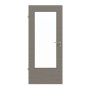 Frontansicht von LEBO Innentür Cotton Like Taupe Versio mit Lichtausschnitt LA-DIN