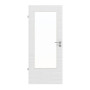 Frontansicht von LEBO Innentür Cotton Like Weiß ähnl. RAL 9016 Versio mit Lichtausschnitt LA-DIN