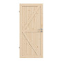 Frontansicht von Loft II Fichte Massivholz Innentür - Radex