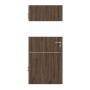 Frontansicht von HÖRMANN Innentür Pure 2 Alpineiche Duradecor DesignLine mit Lichtausschnitt quer mit bündiger Lisene Plain 79-7