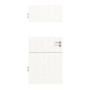Frontansicht von Pure 2 quer Plain 79-7 ProLine Duradecor Gebürstetes Weiß Innentür - Hörmann
