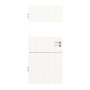 Frontansicht von Pure 2 quer Steel 79 ProLine Duradecor Gebürstetes Weiß Innentür - Hörmann