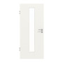 Frontansicht von GARANT Objektinnentür Weißlack 9016 mit Lichtausschnitt LA-4 mittig
