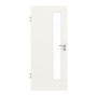 Frontansicht von GARANT Objektinnentür Weißlack 9016 mit Lichtausschnitt LA-4 schlossseitig