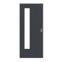 Frontansicht von Schiebetür Anthrazit RAL 7016 Lack LA 24 bandseitig ProLine - Hörmann