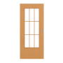 Frontansicht von GARANT Schiebetür Buche Exklusiv CePaL mit Lichtausschnitt LA-DIN Sprosse SP2