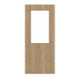 Frontansicht von GARANT Schiebetür Authentic Risseiche CePaL mit Lichtausschnitt LA-6