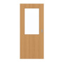 Frontansicht von GARANT Schiebetür Eiche Premium CePaL mit Lichtausschnitt LA-6
