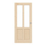 Frontansicht von Typ 6002-04-LA2 Fichte Massivholz Schiebetür - Radex