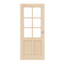 Frontansicht von Typ 6002-04-SP6 Fichte Massivholz Schiebetür - Radex
