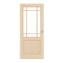 Frontansicht von Typ 6002-LA SPR 62/R Fichte Massivholz Schiebetür - Radex