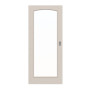 Frontansicht von Schiebetür TE-19 Fichte astig weiß Massivholz