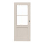 Frontansicht von Schiebetür TE-24 Fichte astig weiß Massivholz