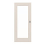 Frontansicht von Schiebetür TM-12 Fichte astig weiß Massivholz