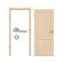 Komplettset-Ansicht von Innentür-Set Typ 6002 Fichte Massivholz mit Zarge und Drücker - Radex