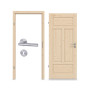 Komplettset-Ansicht von Innentür-Set Typ 6002-04N Fichte Massivholz mit Zarge und Drücker - Radex