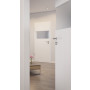 CloseUp-Milieuansicht von HÖRMANN Innentür Pure 2 Gebürstetes Weiß Duradecor DesignLine mit Lichtausschnitt quer
