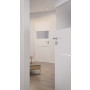 CloseUp-Milieuansicht von HÖRMANN Innentür Pure 2 Bütte Weiß Duradecor DesignLine mit Lichtausschnitt quer mit bündiger Lisene Plain 79-7