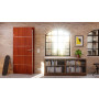 Detail-Milieuansicht von Mahagoni Classic Lisenen Echtholzfurniert Optima Innentür - Jeld-Wen