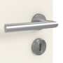 Detailansicht der Oberfläche von LEBO Innentür-Set Weißlack RAL 9010 mit Zarge und Drücker