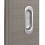 Detailansicht der Oberfläche von LEBO Schiebetür Cotton Like Taupe Versio mit Lichtausschnitt LA 11