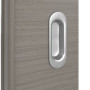 Detailansicht der Oberfläche von LEBO Schiebetür Strukturiert Taupe Versio mit Lichtausschnitt LA 24 schlossseitig