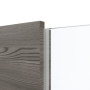 Detailansicht des Lichtausschnitts von HÖRMANN Innentür Pure 1 Gebürstete Lärche dunkel quer Duradecor DesignLine mit Lichtausschnitt mittig