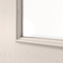 Detailansicht des Lichtausschnitts von Innentür TE-23 Fichte astig weiß pigmentiert Massivholz