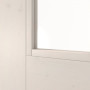 Detailansicht des Lichtausschnitts von Innentür TM-32 Fichte astig weiß pigmentiert Massivholz