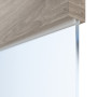 Detailansicht des Lichtausschnitts von HÖRMANN Schiebetür Pure 2 Nordeiche quer Duradecor DesignLine mit Lichtausschnitt quer