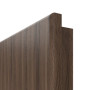 Detailansicht der runden Kante von HÖRMANN Innentür Pure 2 Alpineiche Duradecor DesignLine mit Lichtausschnitt quer mit bündiger Lisene Plain 80-7