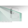 Klares Weißglas mit SoftWeiß-mattiertem Streifen beispielhaft für Prime Mattierung Glastür mit Motiv matt - Erkelenz