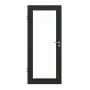 Frontansicht von HÖRMANN Innentür Schiefer Schwarz Duradecor Proline Concepto mit Lichtausschnitt LA 27