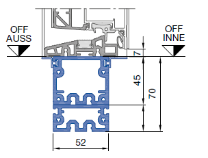 Profil progowy BP-K 25 o wysokości 25 mm