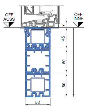 Profil progowy BP-K 50 o wysokości 50 mm
