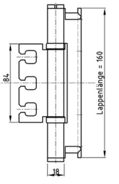 Rysunek techniczny Zawiasy VSX7939/160