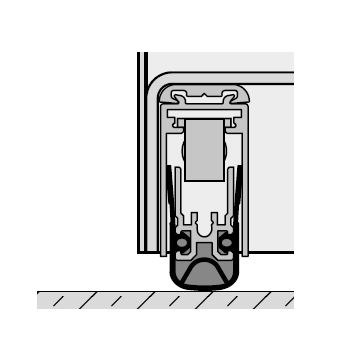 Opuszczana uszczelka podłogowa Typ 1 mechaniczna