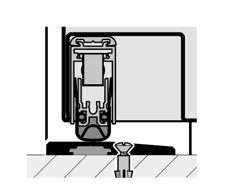 Opuszczana uszczelka podłogowa Typ 4