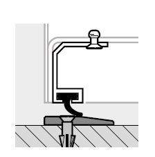 Profil aluminiowy z uszczelką i progiem Typ 1