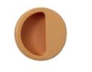 PVC-muszla uchwytowa z uchwytem: okrągła, beżowa