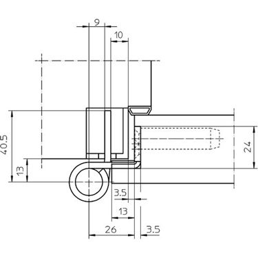 przekrój Zawias VX 7939/160