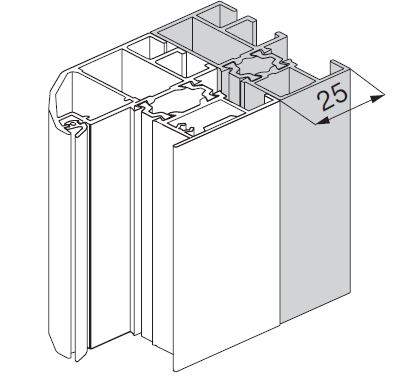 Profil poszerzający 25 mm