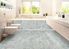 Milieu von Designboden im Badezimmer