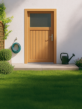 Drzwi boczne drewniane