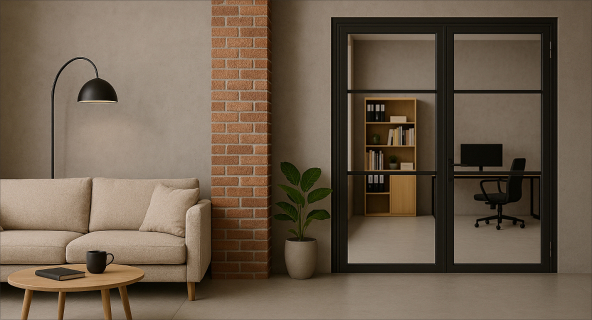 Drzwi ramowe aluminiowe